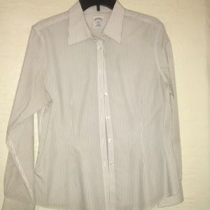 Button down pin stripe blouse